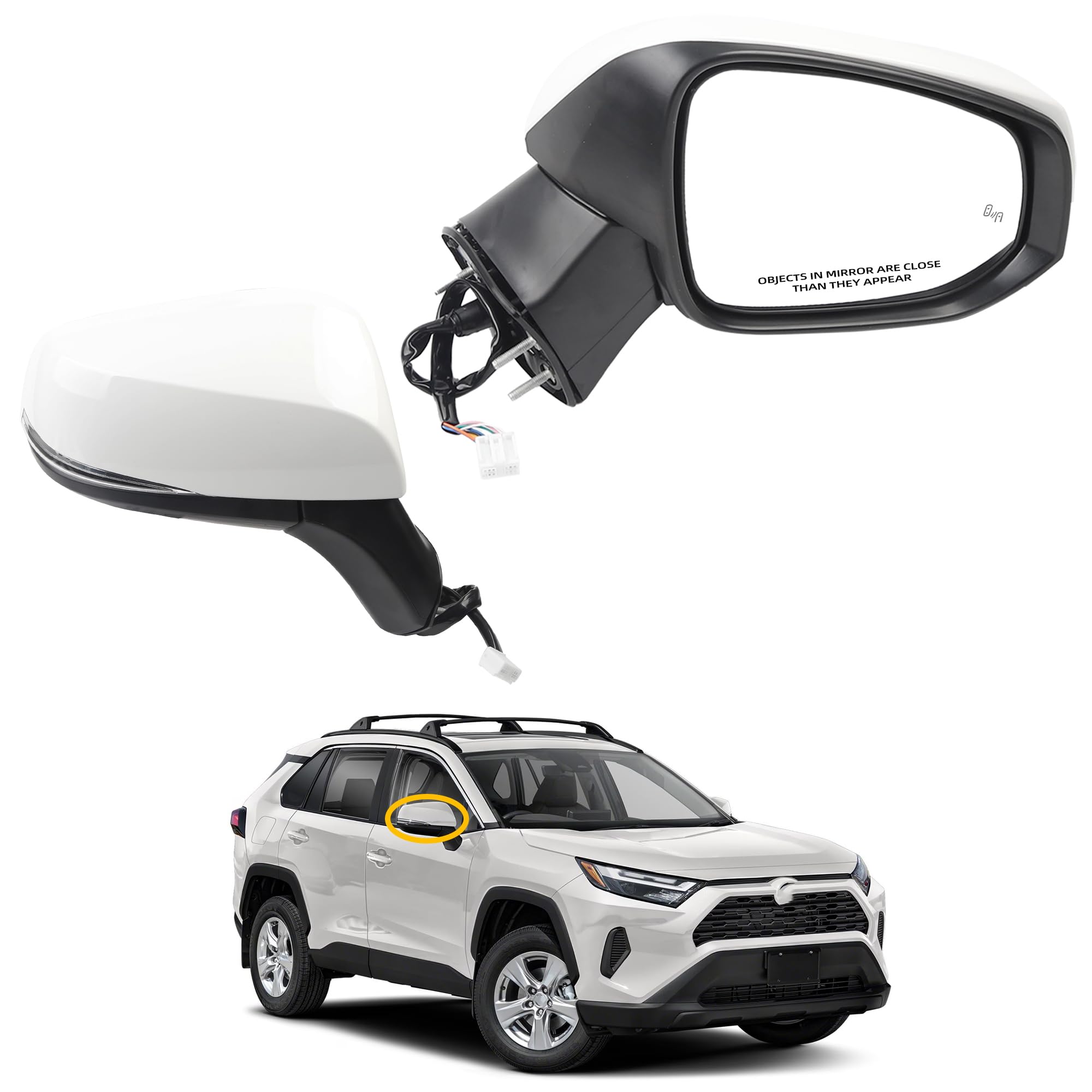 Amazon.com: Dasbecan Passenger Right Side Mirror Compatible with